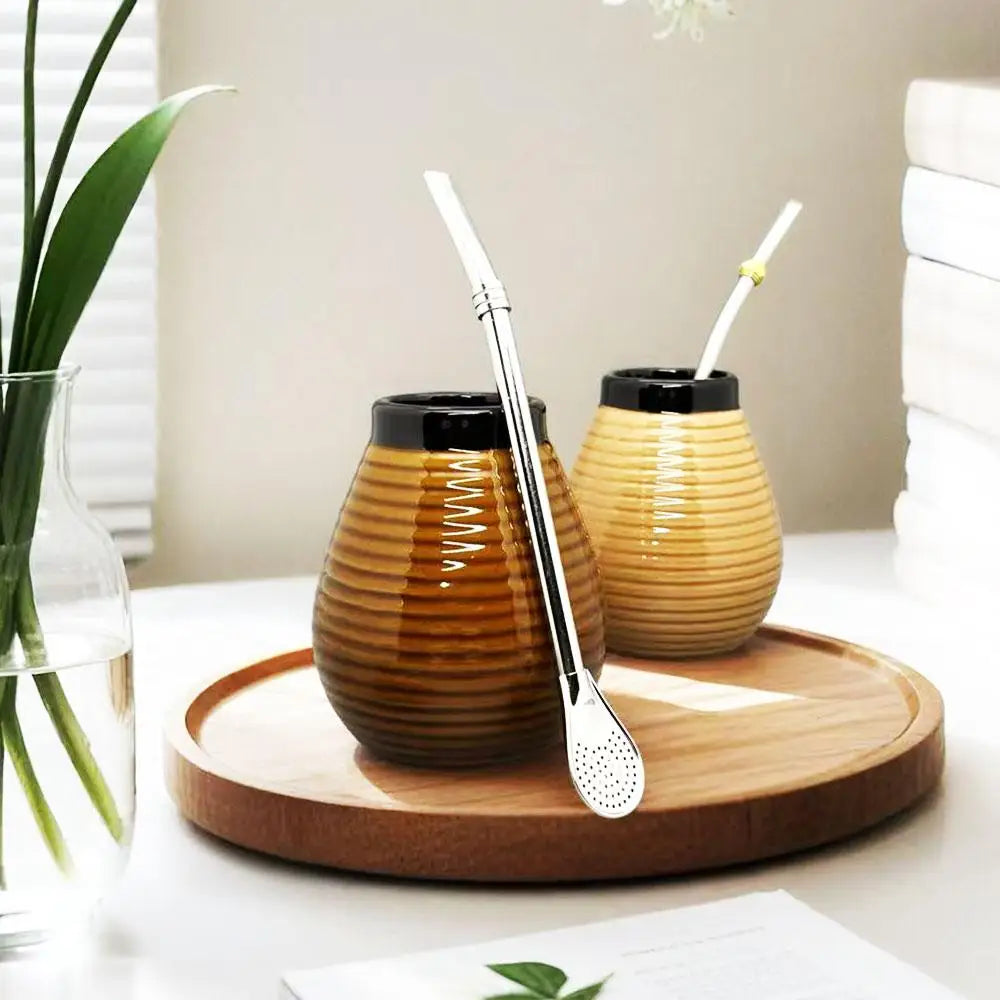 King Mate Set de Tasse à Maté en Céramique 350 ml