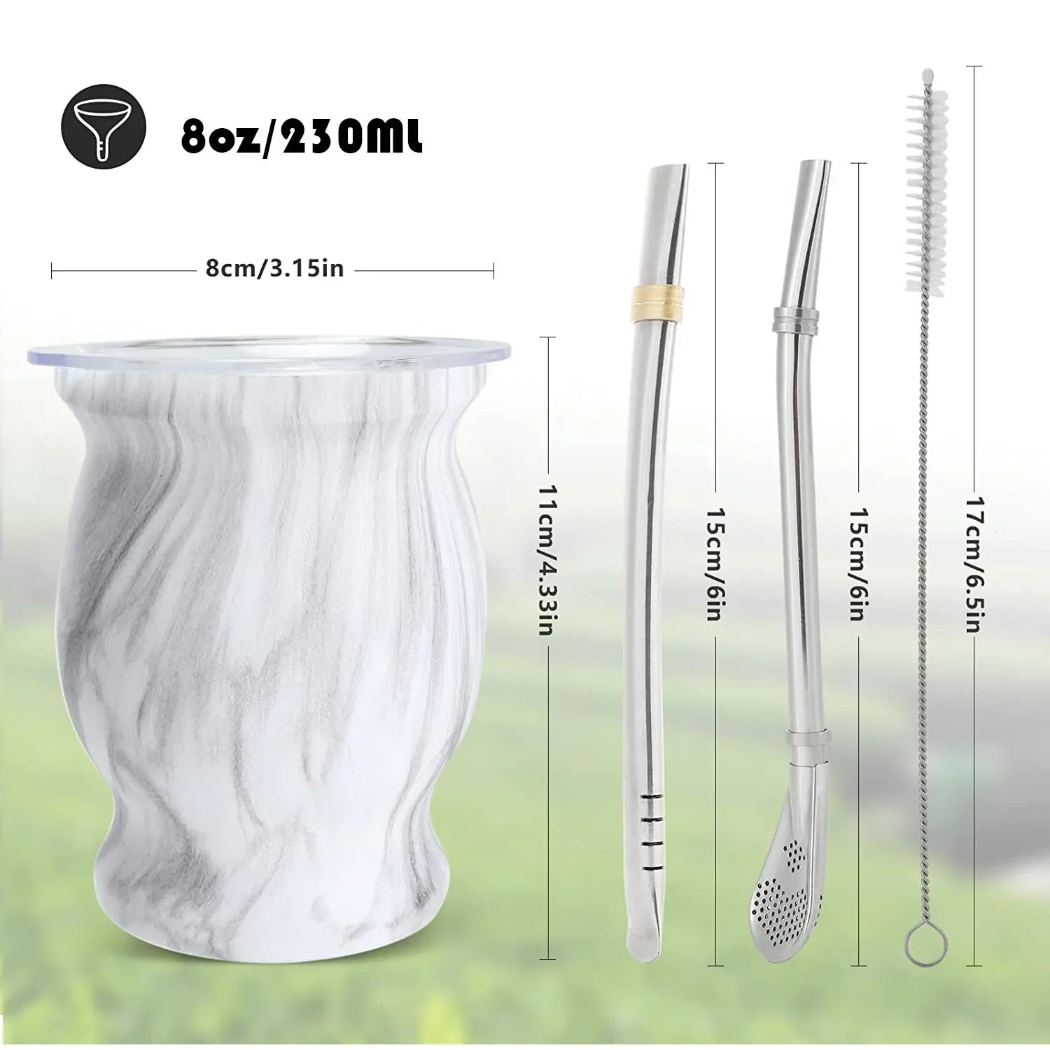 King Mate Calebasse à Maté 230 ml avec Couvercle