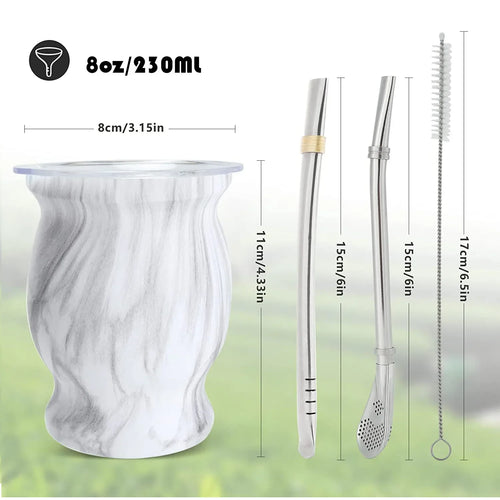 King Mate Calebasse à Maté 230 ml avec Couvercle