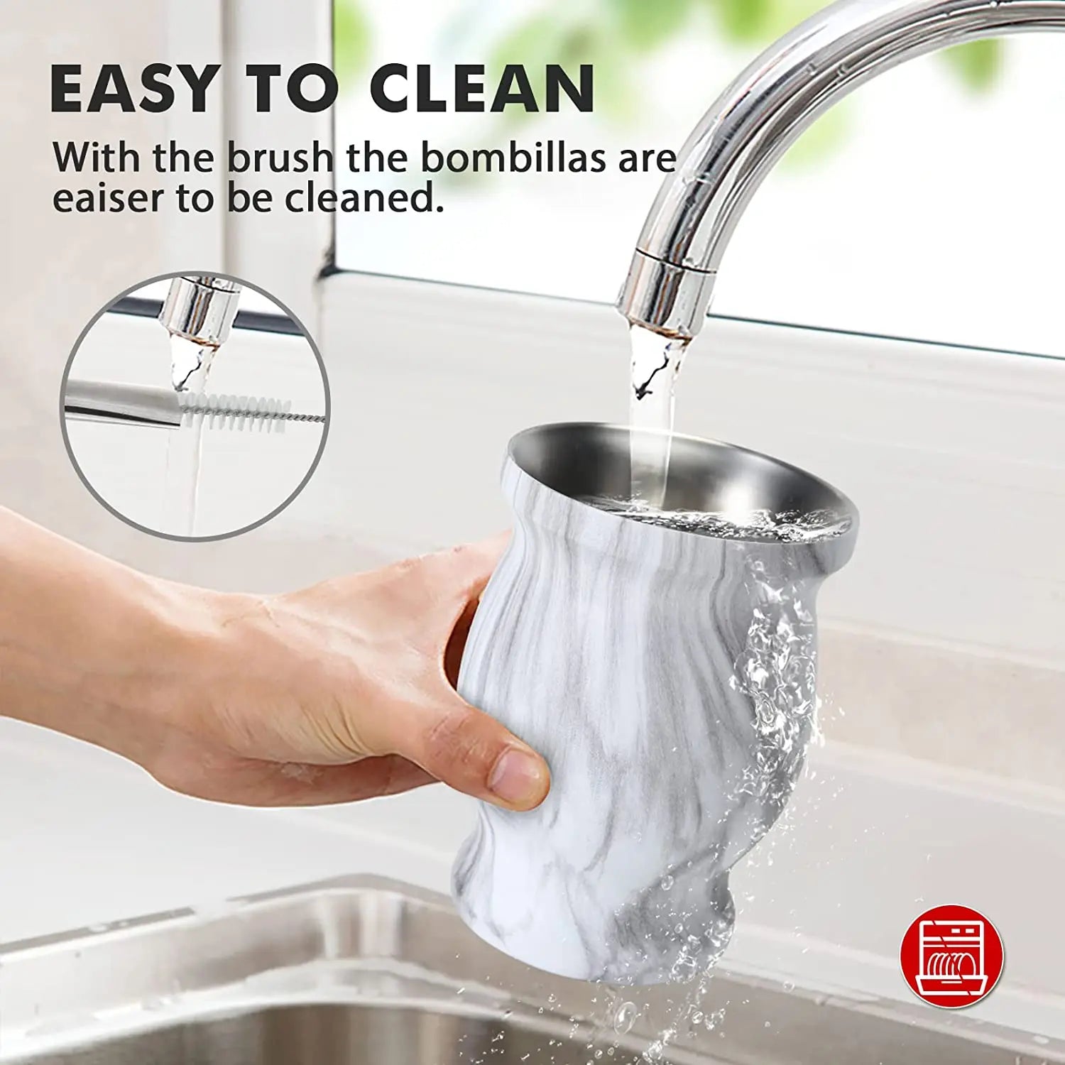 King Mate Calebasse à Maté 230 ml avec Couvercle