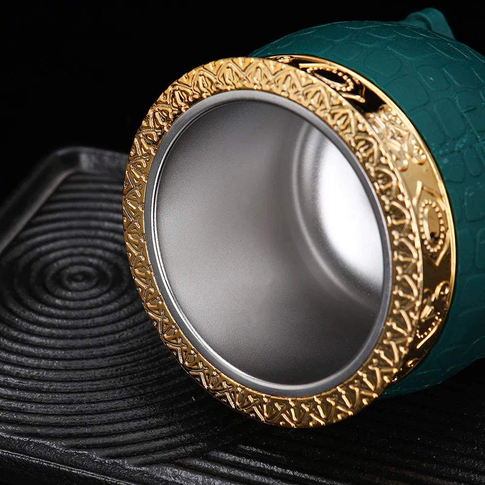 King Mate – Tasse à Maté Artisanale 180 ml avec Revêtement en Cuir et Bombilla