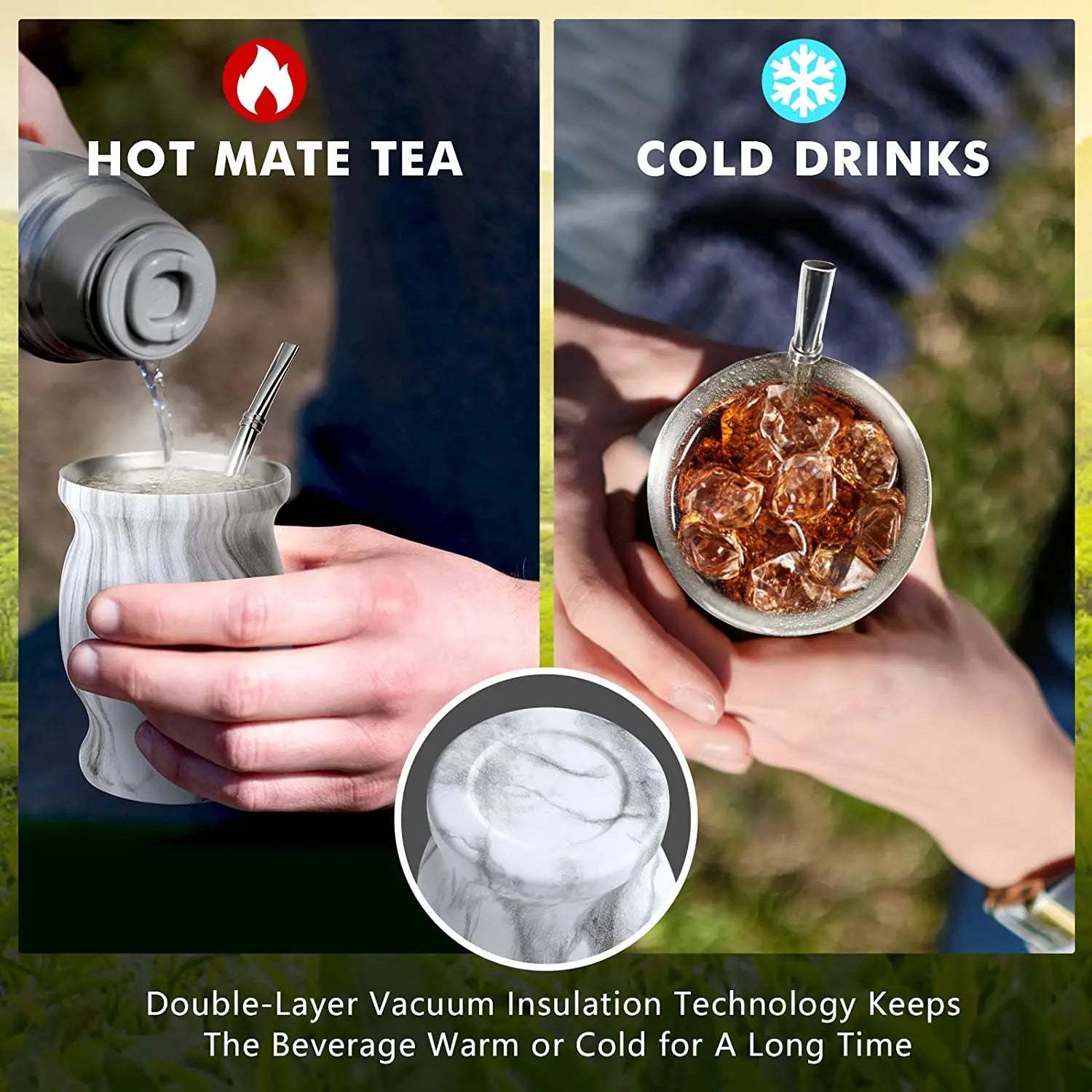 King Mate Calebasse à Maté 230 ml avec Couvercle