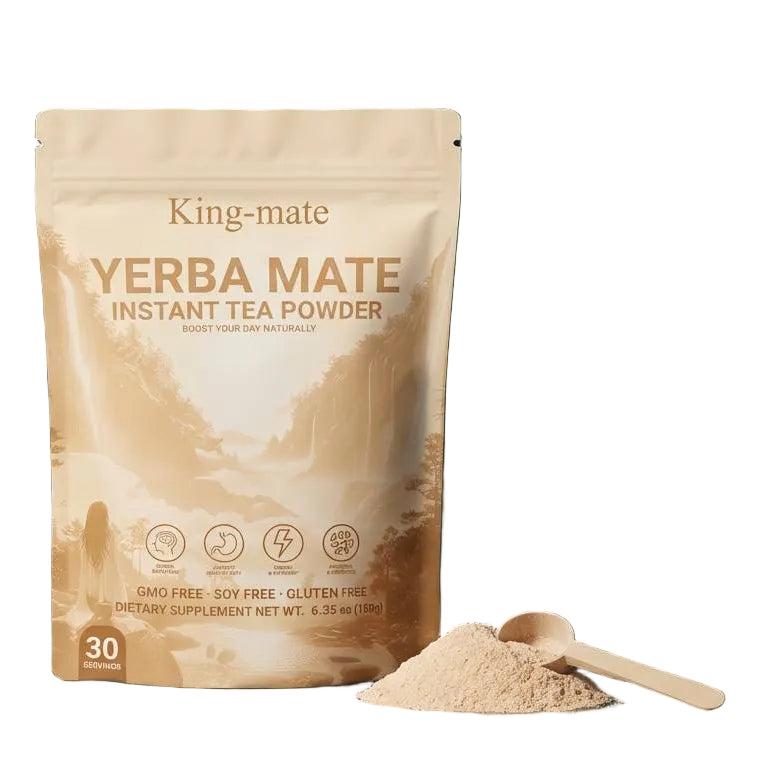 King Mate Yerba Mate Blend – Boisson Instantanée Saveur Pêche Mangue